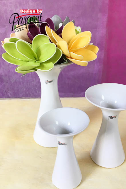 Agáta váza biiel.23cm12019-23W
