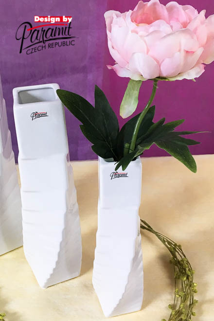 Step váza biiel.30cm12024-30W