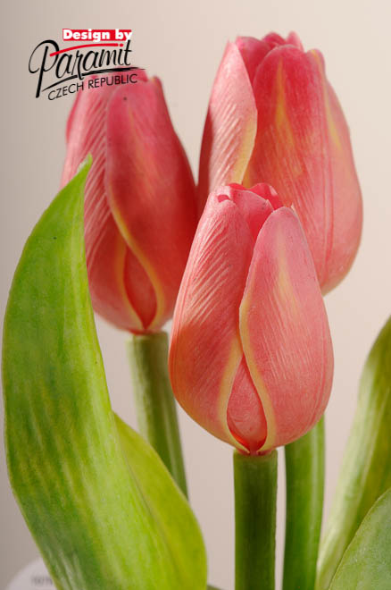 Tulipan kvet 40 cm 107R4zltocervena