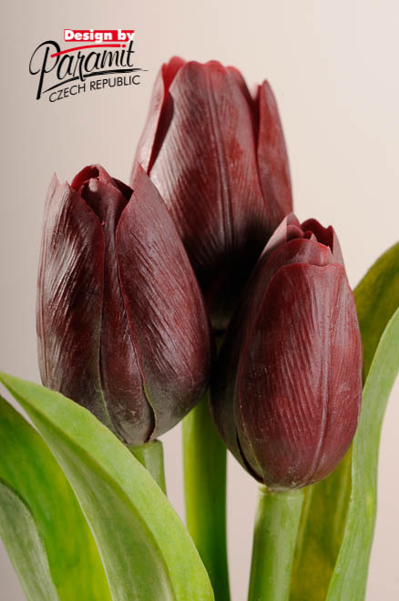 Tulipan kvet 40 cm 107R5temne cervena