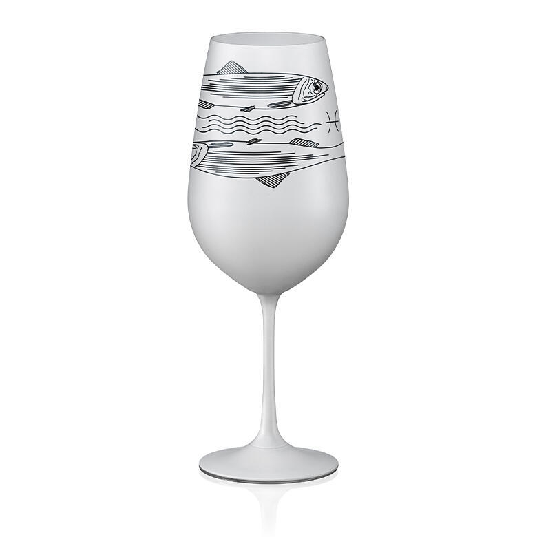 Kalich 550ml Ryby biela 1764
