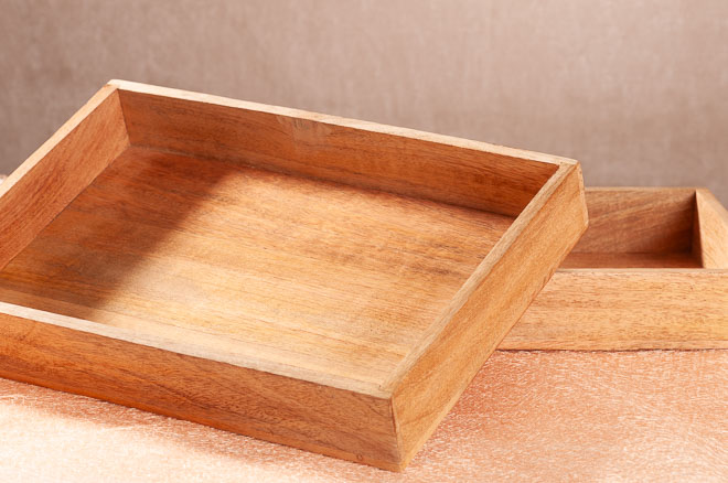 Podnos mangové drevo 35,5 cm 33046-35