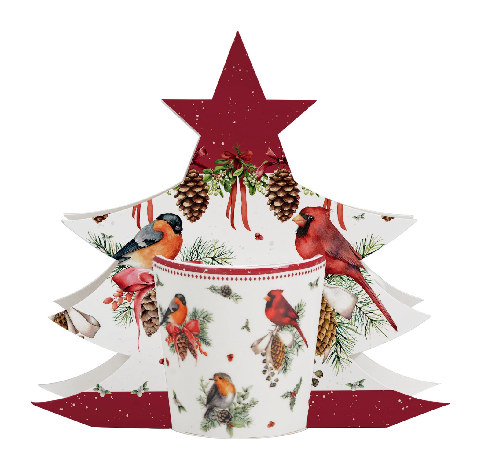 Birds of winter Hrnček 400ml Tree box