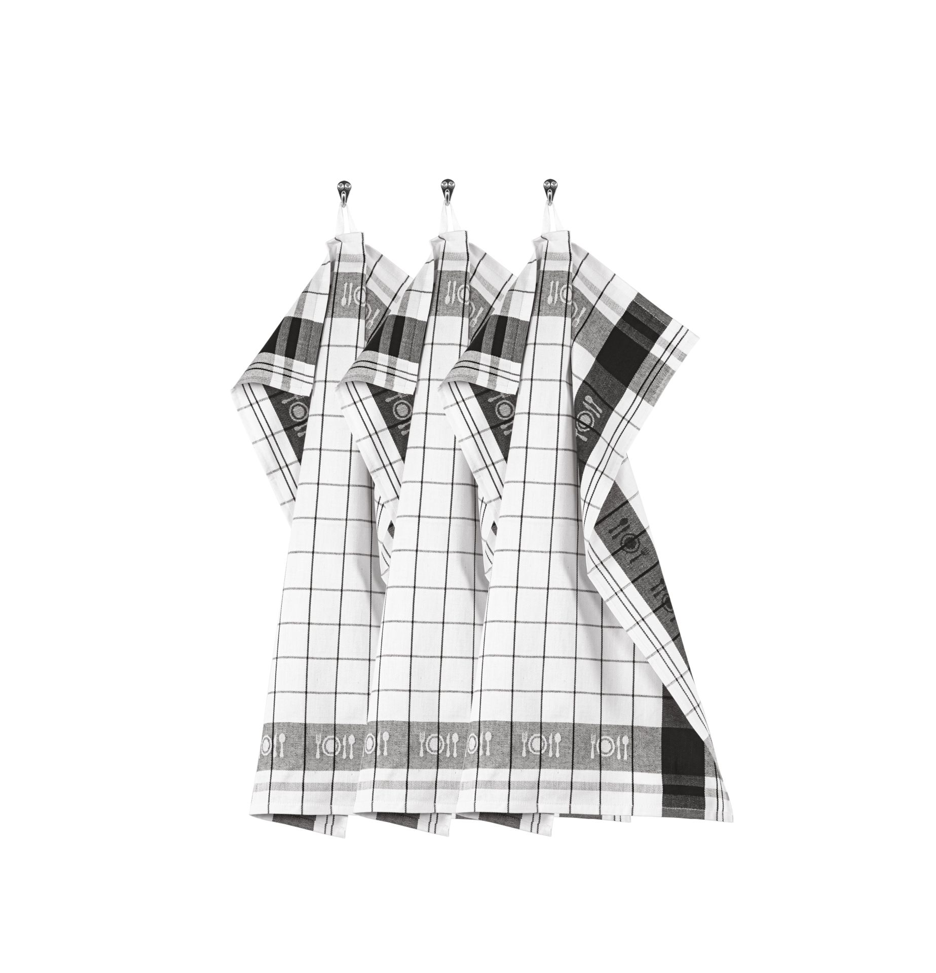 Bavlnená kuchynská utierka PHARAO – 50x70 cm – SADA/3, black
