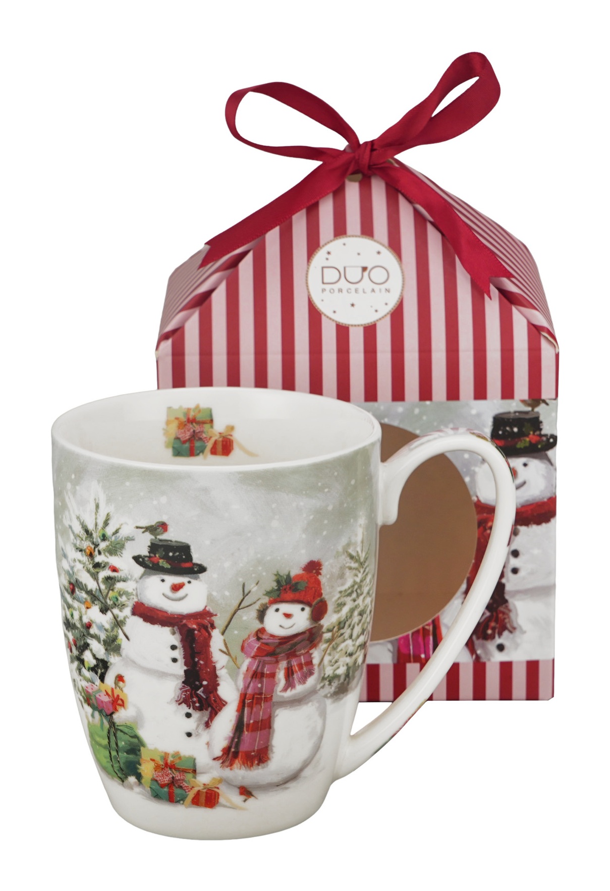 Snowman Smile Hrnček 380ml box stuha
