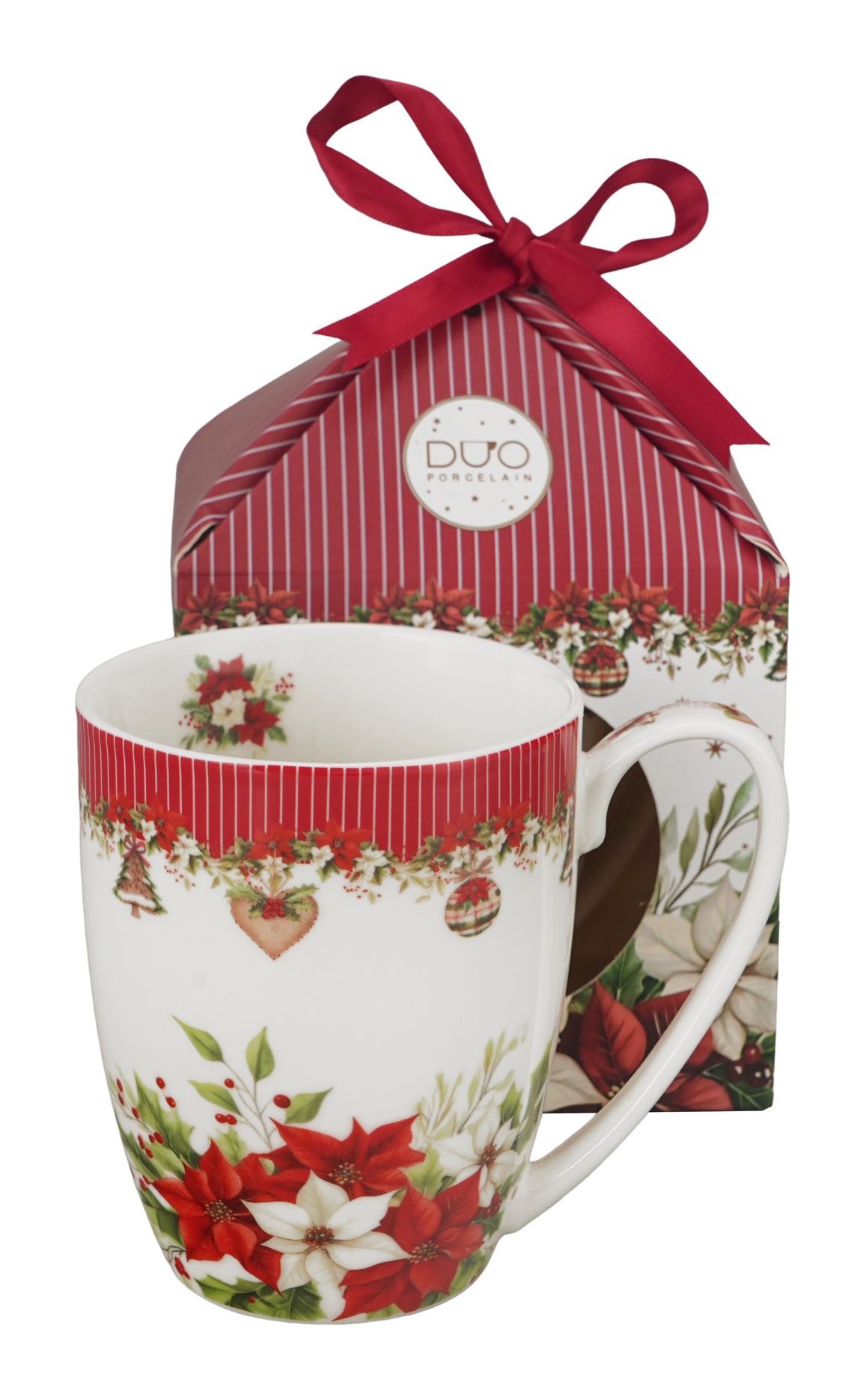 Christmas Flower Hrnček 380ml box stuha